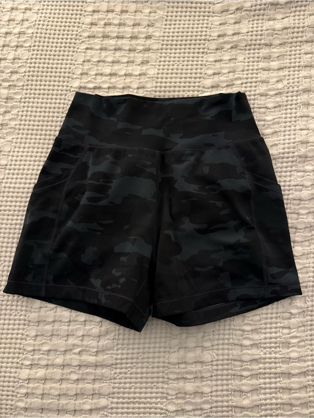 Alphalete Black Camo High-Waist Women’s Shorts
